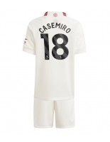 Manchester United Casemiro #18 Kolmaspaita Lasten 2023-24 Lyhythihainen (+ shortsit)